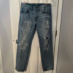 American 🦅 Eagle distressed light blue denim